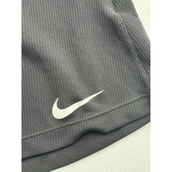 Nike Women's Athletic Tank Top Ribbed Black Activewear Racerback Mesh - Picture 3 of 5